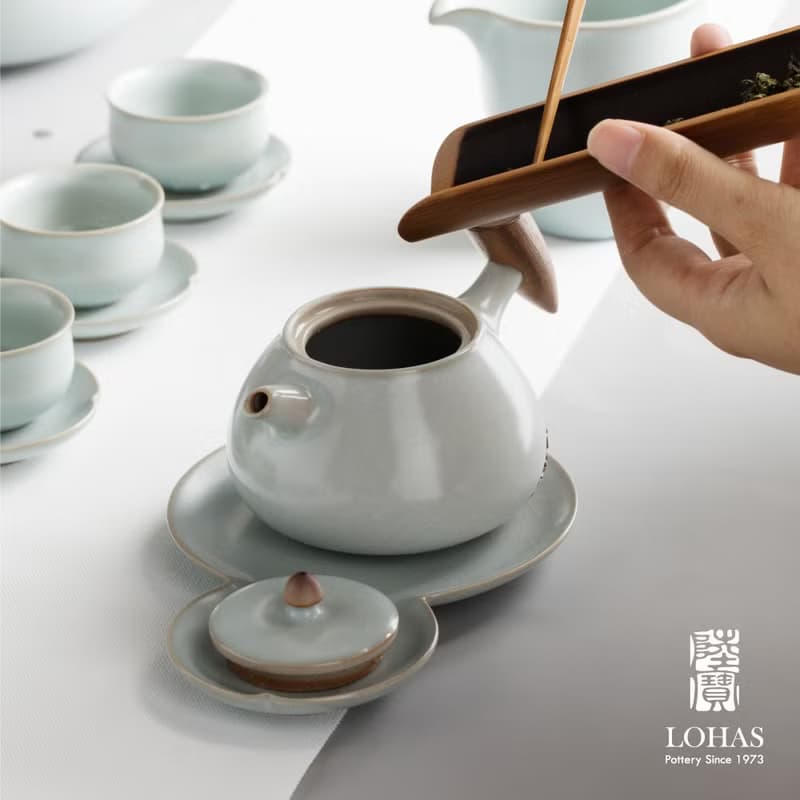 陸寶 汝窯 入木三分 1壺1海6杯 茶具組