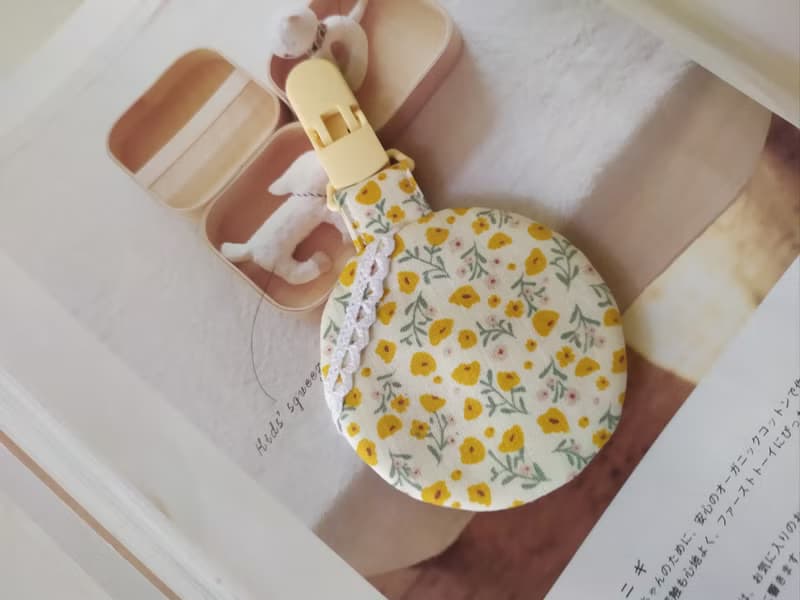 【5日內出貨】小碎花 棉蕾絲款 圓型平安符袋  彌月禮物 平安