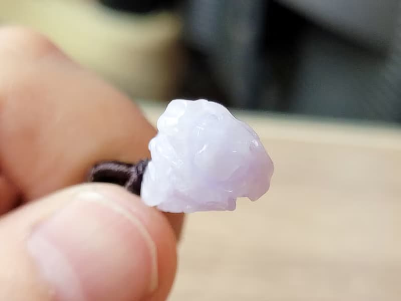 【親翠】天然翡翠 冰潤紫底可愛白菜百財百事來財項鍊 送禮首選