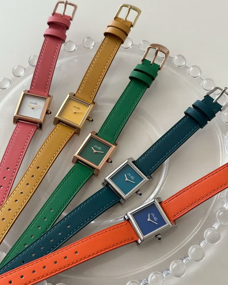 【Ven & Qu】Doris 金色黃色手錶 – 22×29 mm 不鏽鋼錶殼