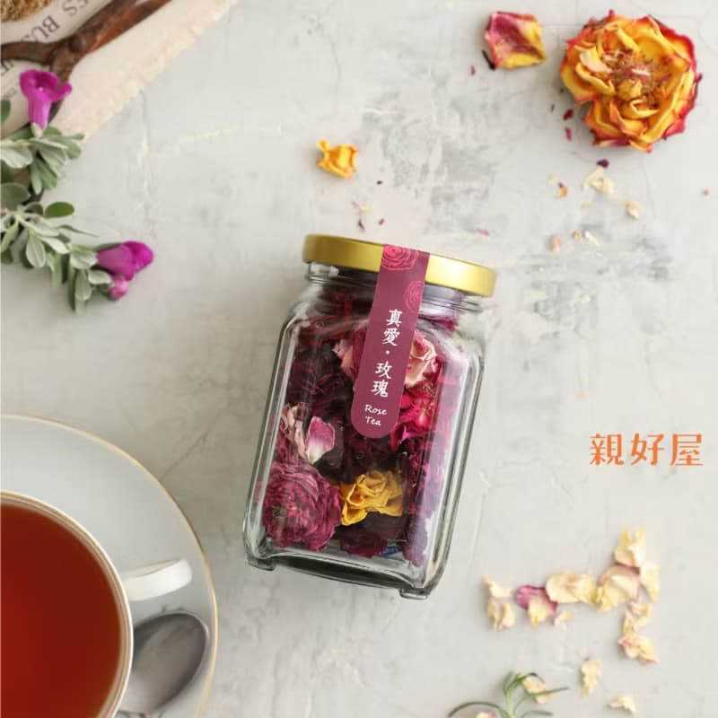 台灣玫瑰花朵茶 整朵入 可食用  阿里山玫瑰莊園 情人節禮物