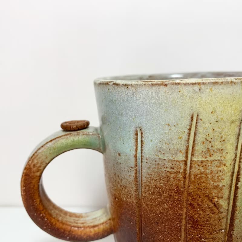 奶蜜色手作手沖濾杯組 新彩燒 柴燒手作 陶藝作品 | 咖啡杯 禮物