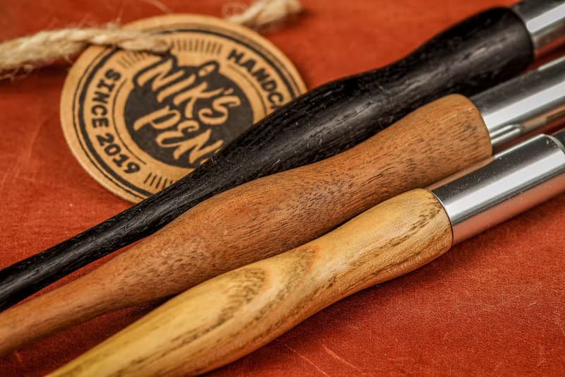 Hand made ruling pen for expressive  calligraphy/Three blades/ Handle carved