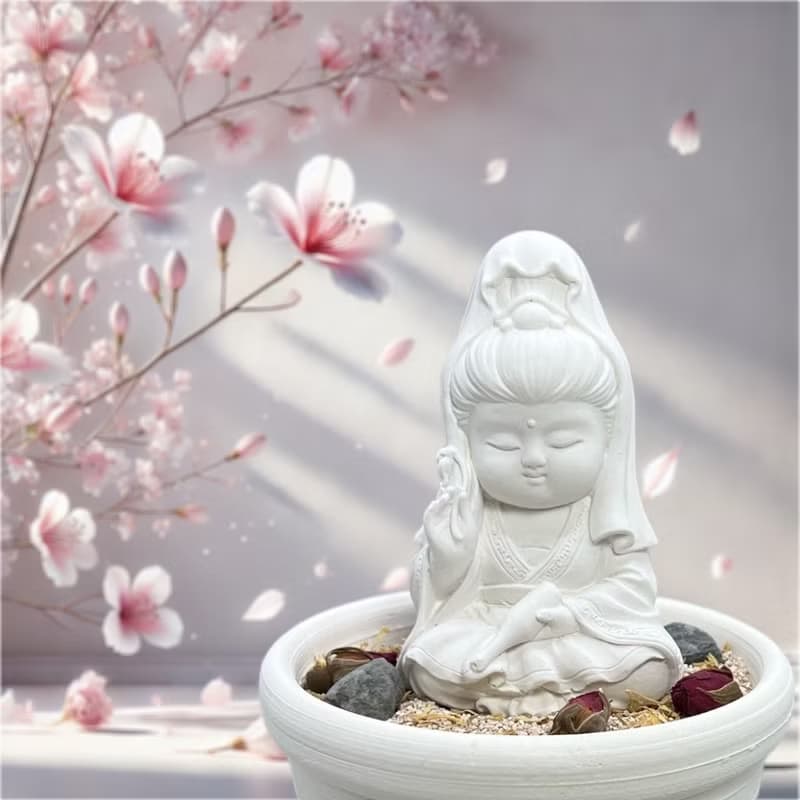 禪風設計 佛藝新美學 精油香氛擴香 淨念吉祥之寶瓶觀音中盤套組