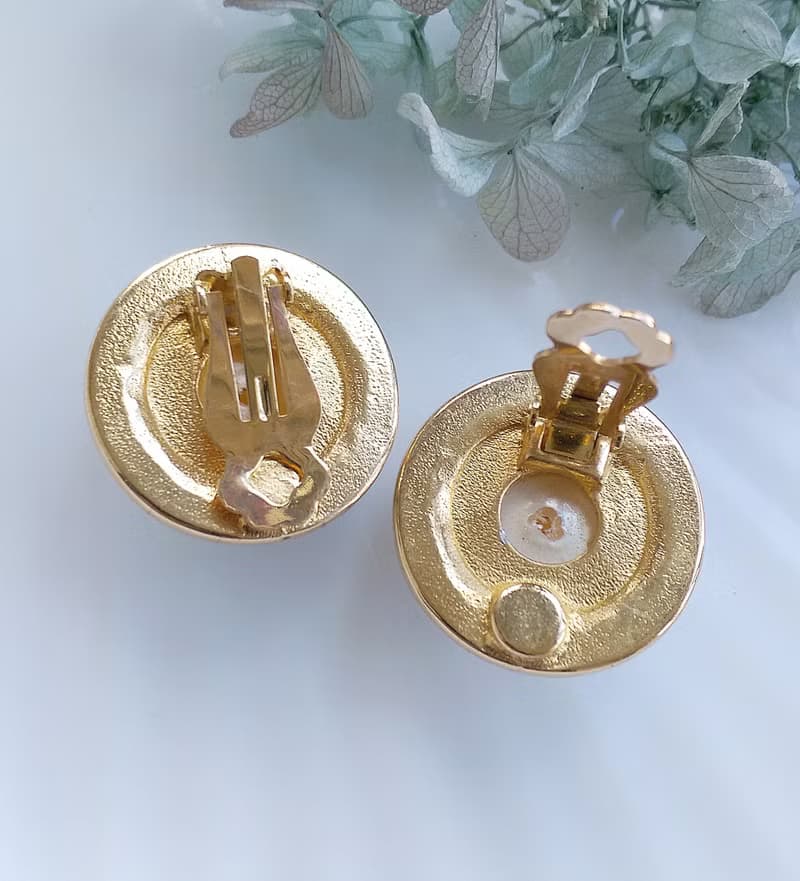 Vintage Jewelry 西洋古董飾品 優雅 都會 仿珠鑽 夾式耳環