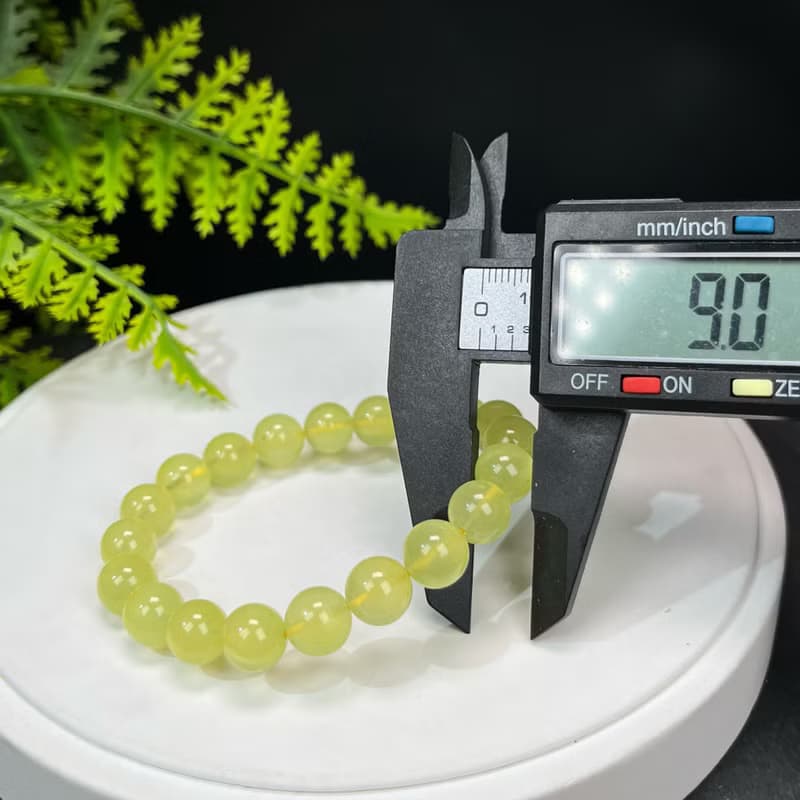 高品質天然澳洲金葡萄石手串冰種透體黃金葡萄石手錬女款單圈9mm