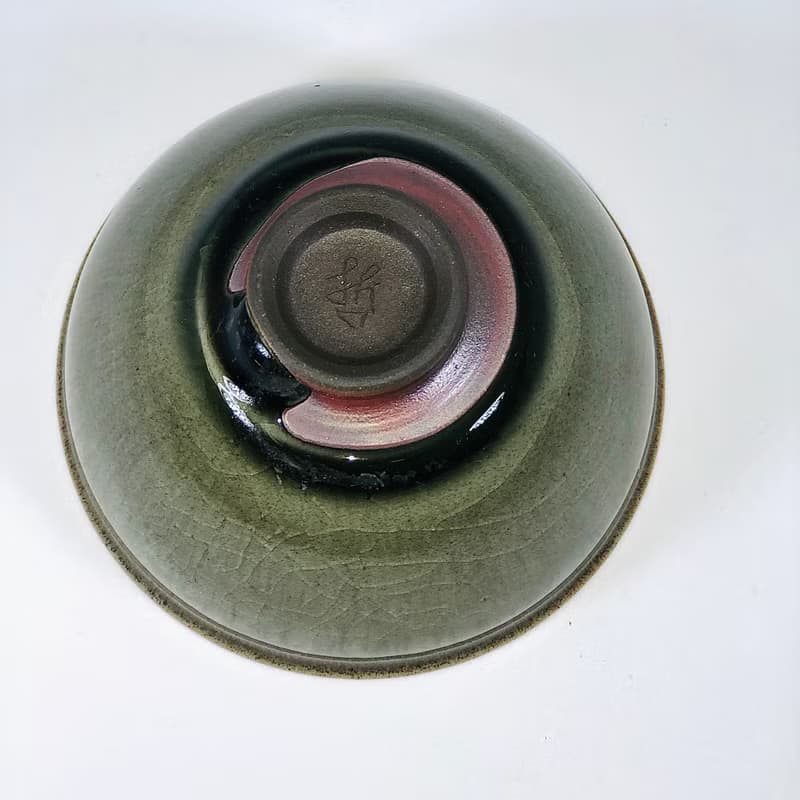 手作柴燒龍泉青瓷茶碗LONG008
