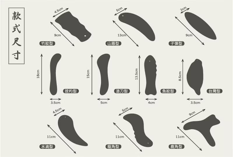 墨玉拋光刮痧板-竹紋型-額頭、眼圍肌肉放鬆