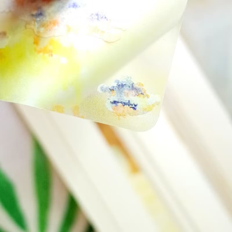 晨與昏系列之四 原創繪畫局部白墨PVC防水大貼紙
