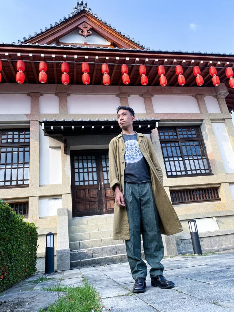 黑灰曼陀羅 手染純棉短袖T恤/日式配色/職人染製 中性款/女款