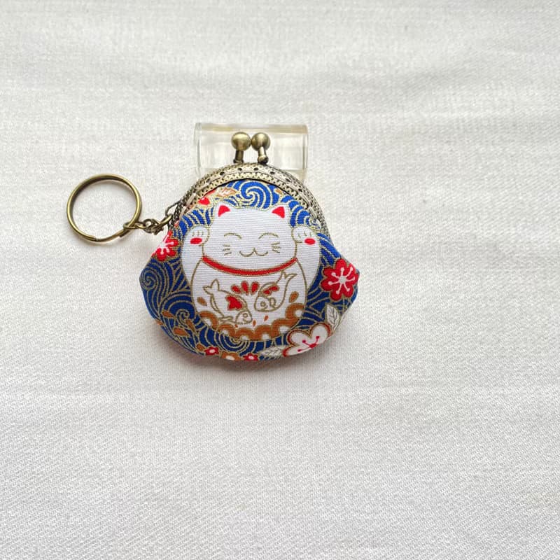 招財貓口金包鑰匙圈