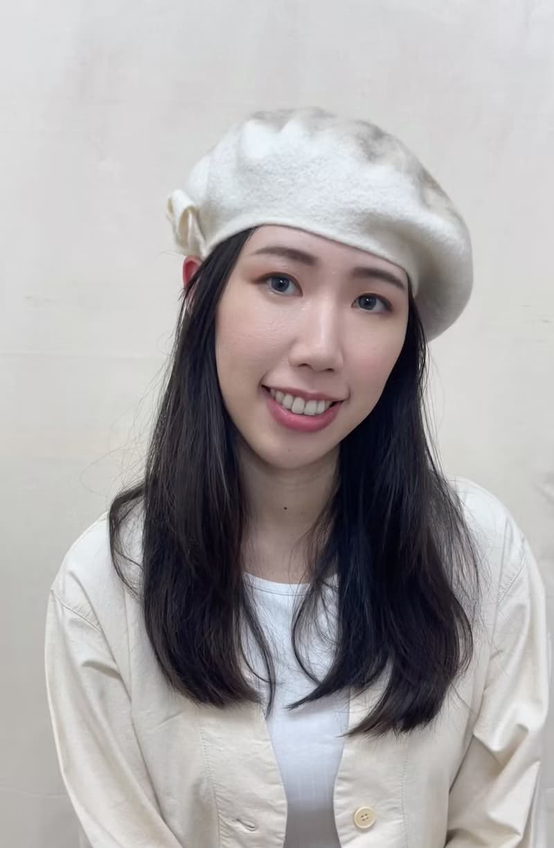 絲光美麗諾羊毛貝蕾帽 -  冰原雪影