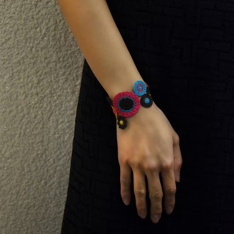 普普風格刺繡手鍊 禮物