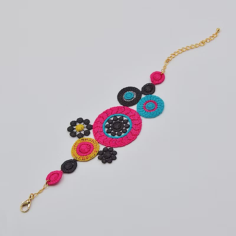 普普風格刺繡手鍊 禮物