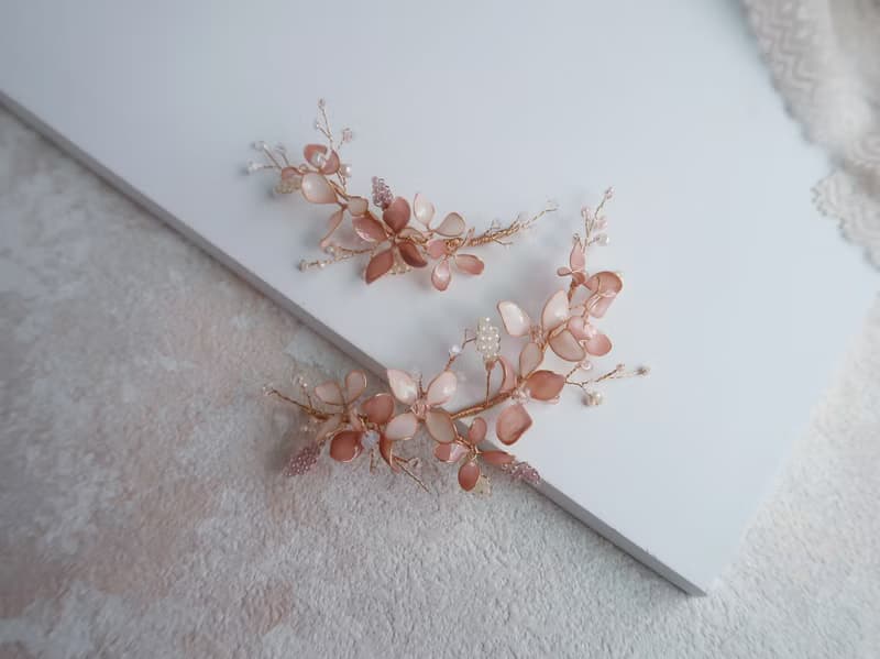 花粉-伴娘配飾 手作新娘飾品 禮物 新娘頭飾/閨蜜飾品