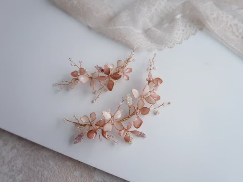 花粉-伴娘配飾 手作新娘飾品 禮物 新娘頭飾/閨蜜飾品