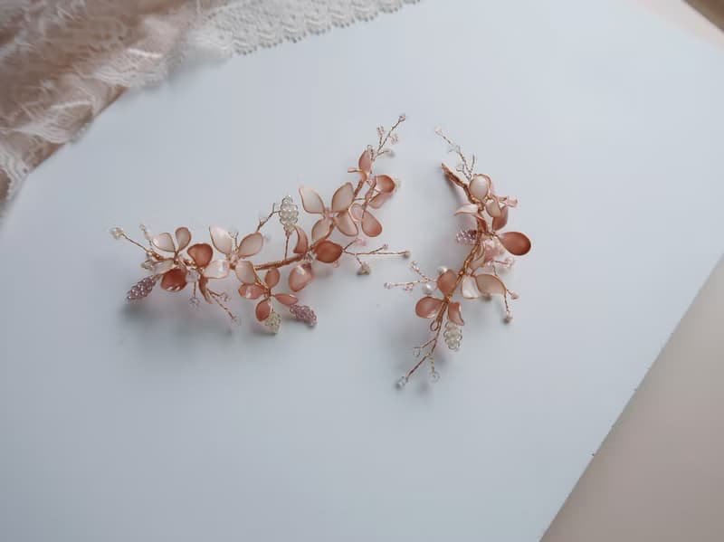 花粉-伴娘配飾 手作新娘飾品 禮物 新娘頭飾/閨蜜飾品