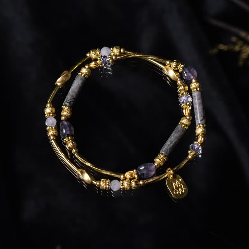 思念之海 // C1406地圖石堇青石雙圈手鍊