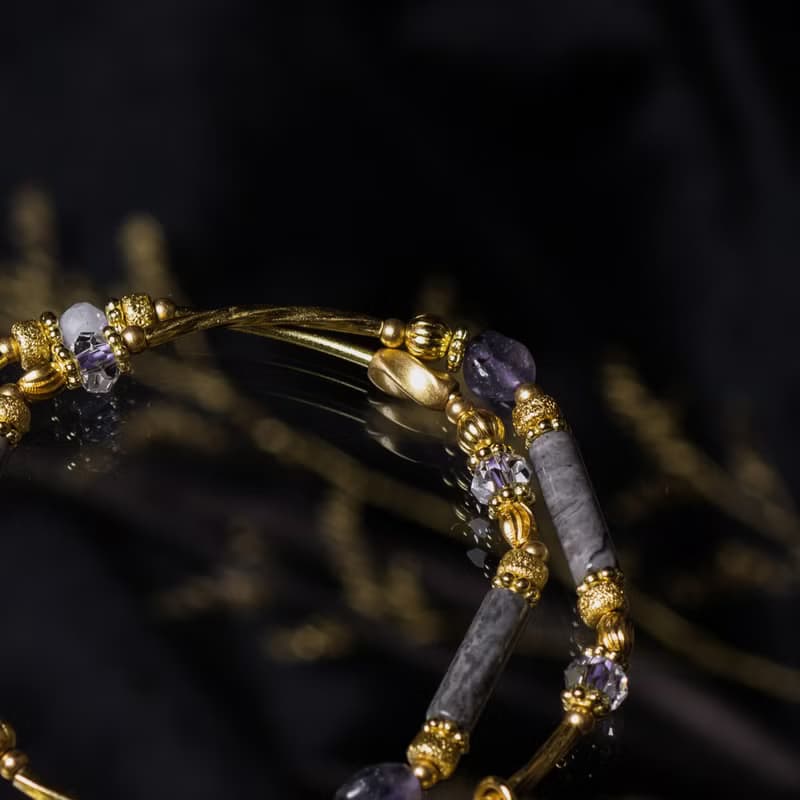 思念之海 // C1406地圖石堇青石雙圈手鍊