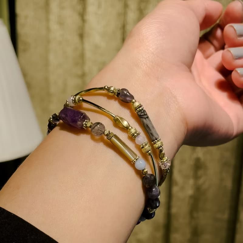 思念之海 // C1406地圖石堇青石雙圈手鍊