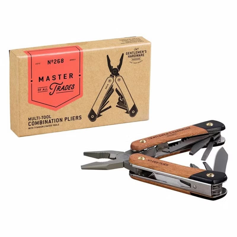 【Gentlemen's Hardware】經典多用途戶外刀鉗刀具組-木質握把