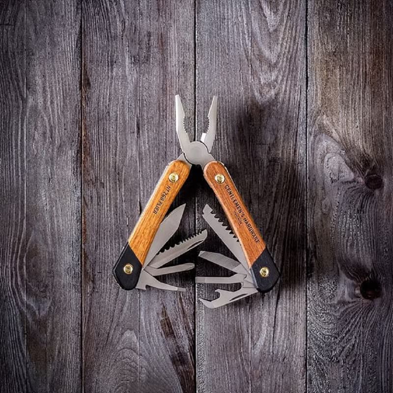 【Gentlemen's Hardware】經典多用途戶外刀鉗刀具組-木質握把