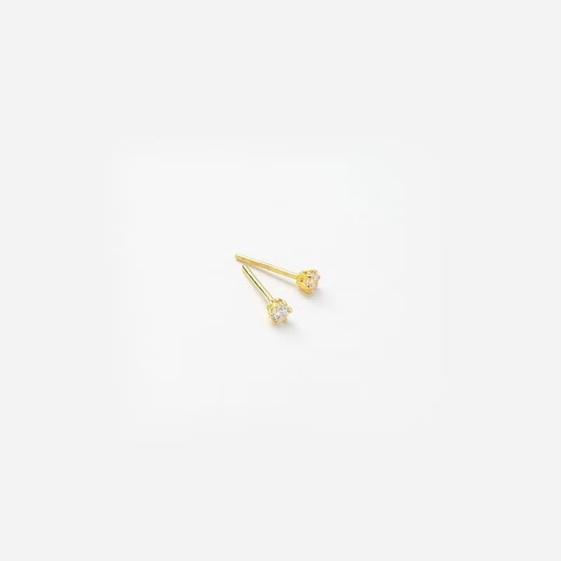 藏寶箱金飾 9999黃金純金 單鑽 鑽石 愛心 耳針 耳環