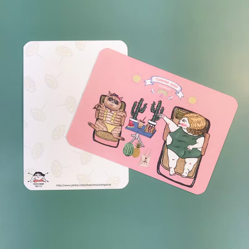 懶蛋日光浴 明信片
