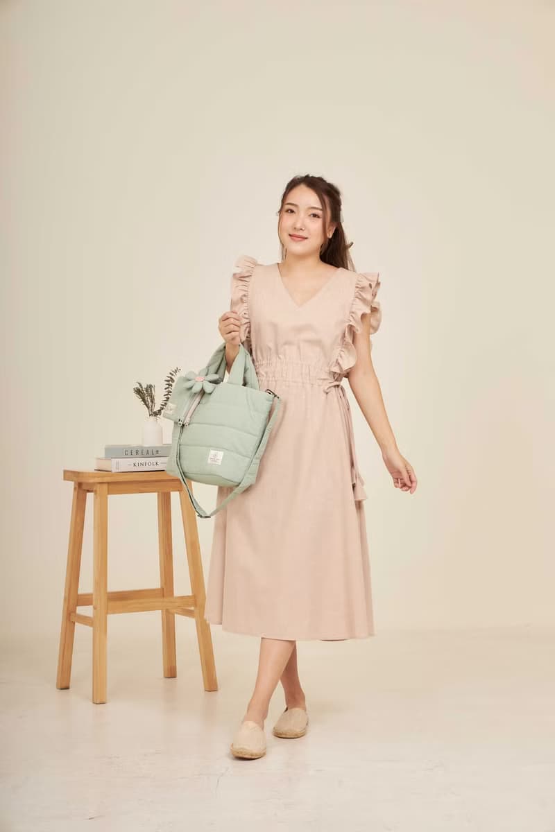 PUFF - nylon puffy tote bag (mint)