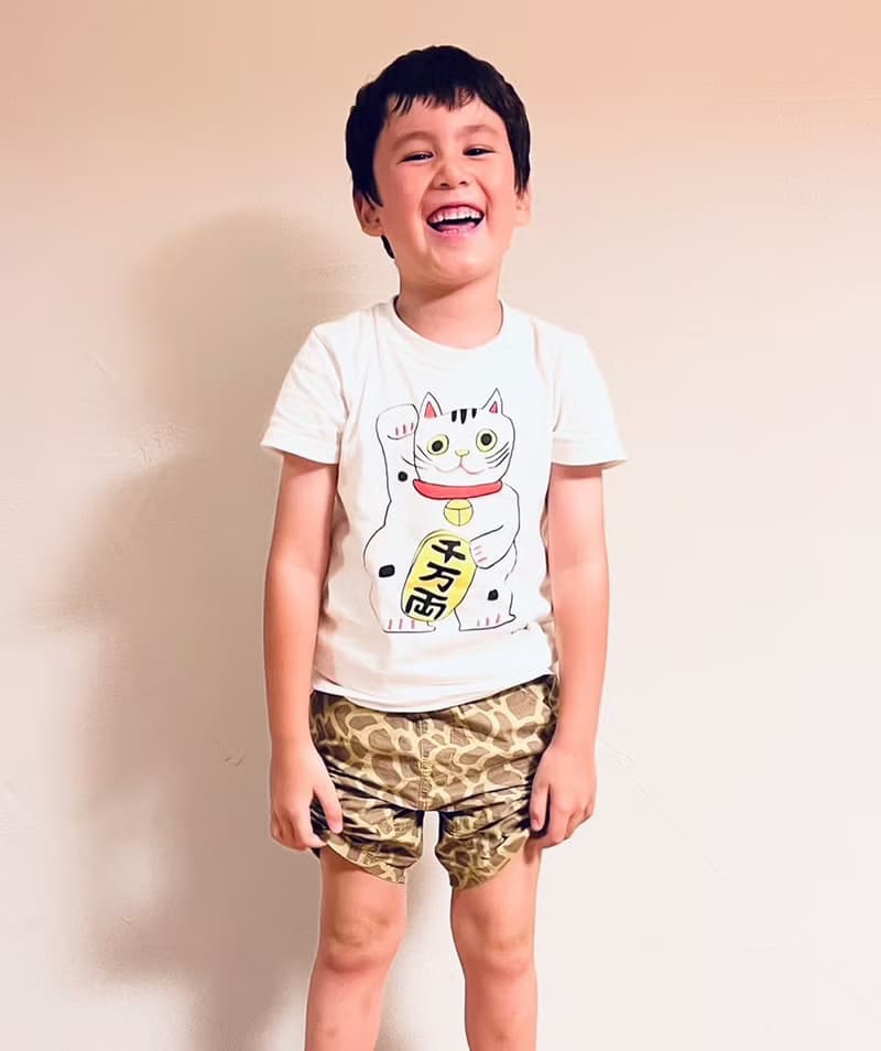 招き猫 ベビー キッズ tシャツ White 80 90 100 110 120 130 140 150 160