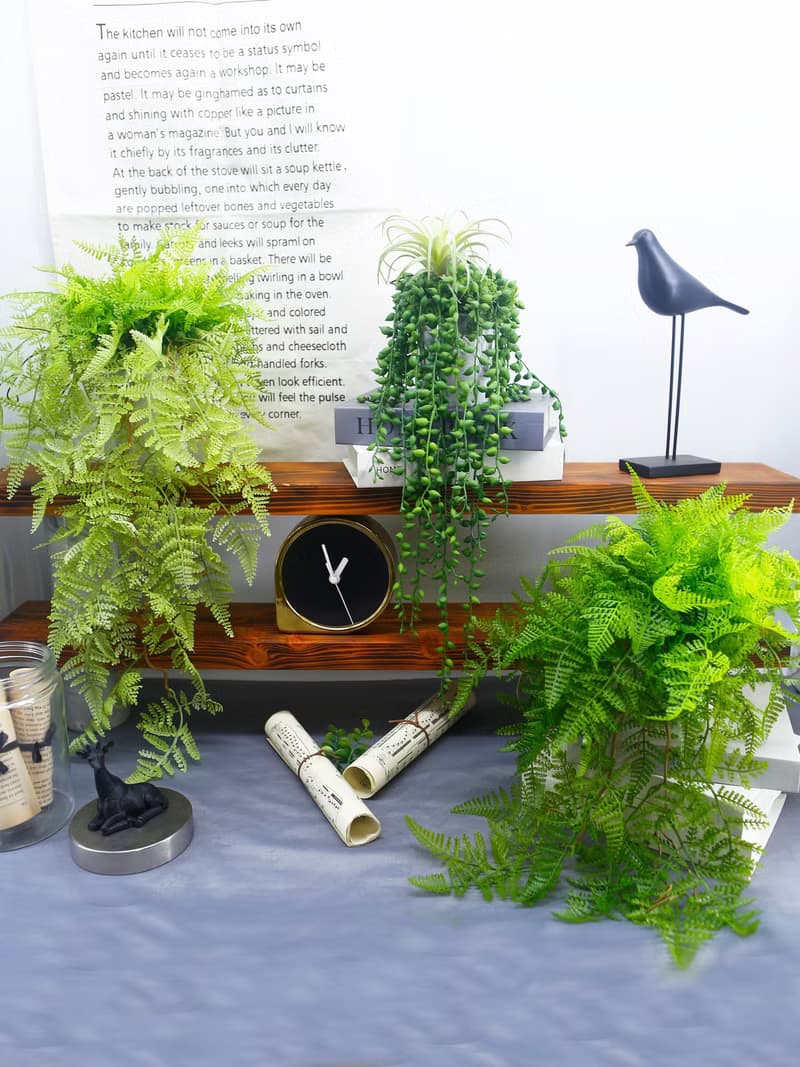 淺綠蕨草藤蔓植栽 / 環境綠化 / 擬真植栽 / 人造植栽 / 居家佈置