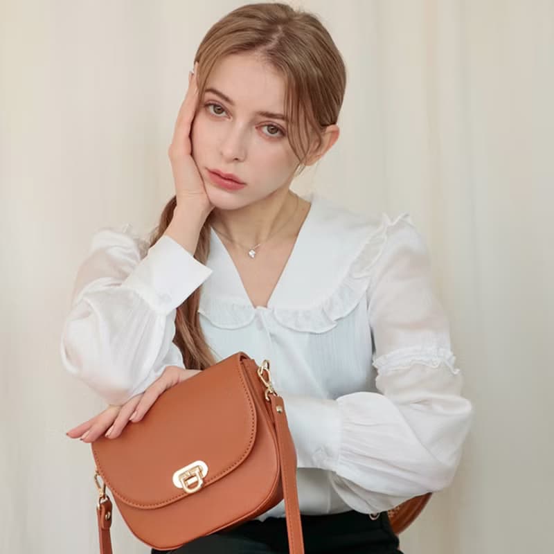 韓國LUNA BAG | 棕色 | 圓角袋 | 側背包 斜孭袋