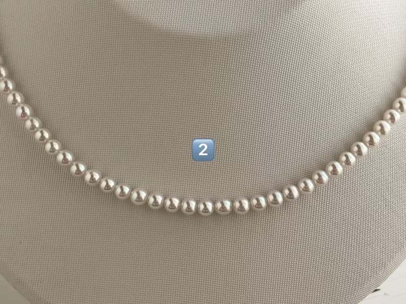 日本直送 僅限現品 鏡面珠光 4.5mm Akoya珍珠項鍊 近圓 純銀釦