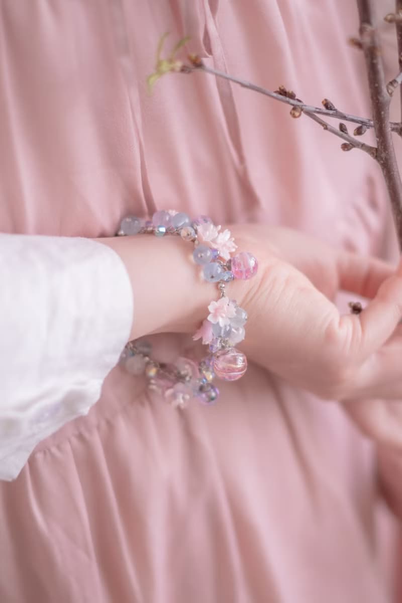 櫻醉月亮石泡泡浴手鏈