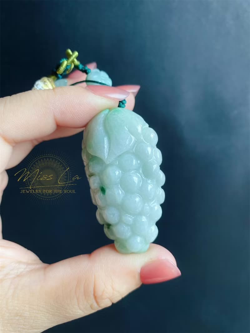 天然緬甸玉 翡翠 葡萄 葫蘆 蓮蓬 掛繩 禮物 包掛 長輩禮 車掛