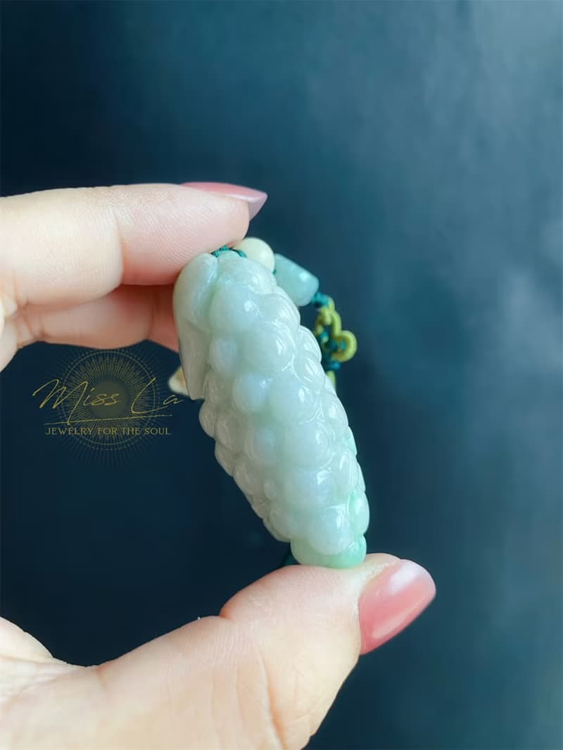 天然緬甸玉 翡翠 葡萄 葫蘆 蓮蓬 掛繩 禮物 包掛 長輩禮 車掛