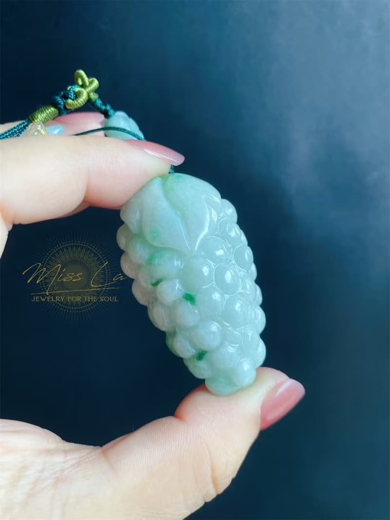 天然緬甸玉 翡翠 葡萄 葫蘆 蓮蓬 掛繩 禮物 包掛 長輩禮 車掛