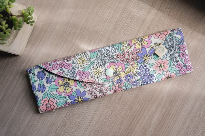 手繪花朵 防水餐具收納袋