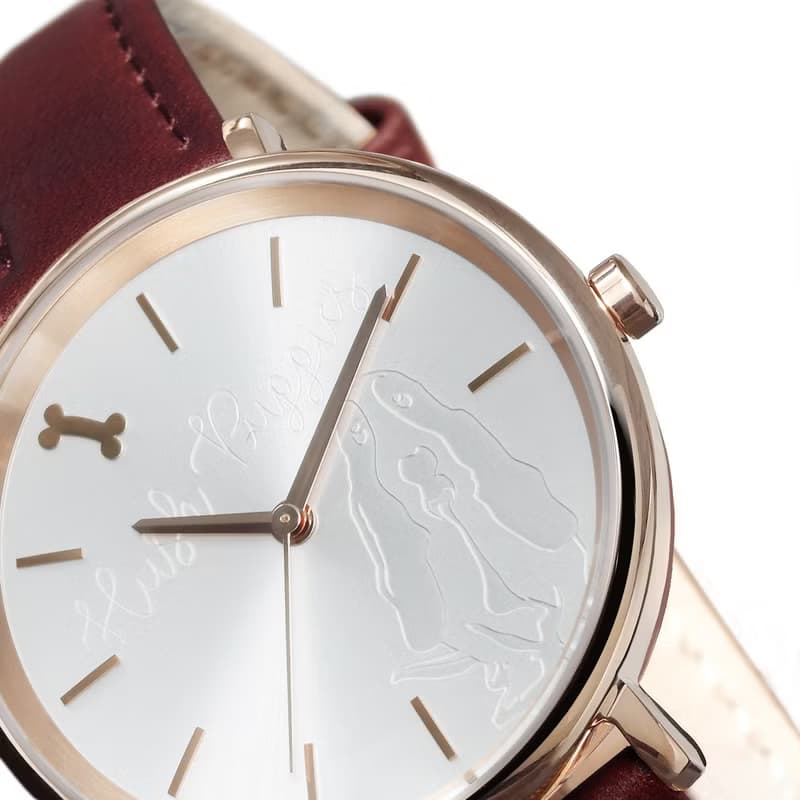 Hush Puppies 清新魅力咖啡色皮革女錶(HP3876)-玫瑰金x咖啡