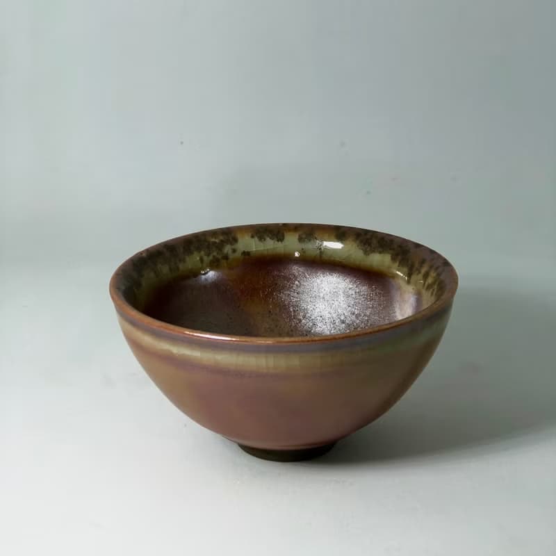 手作柴燒志野茶碗-落日餘暉 SUN001