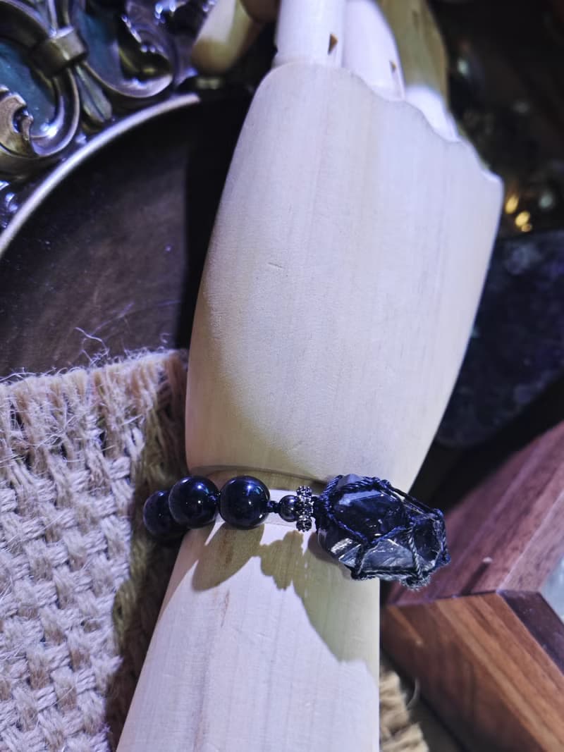 閃靈鑽|彩曜石|macrame 手繩|男女款|編織飾物|手工製作