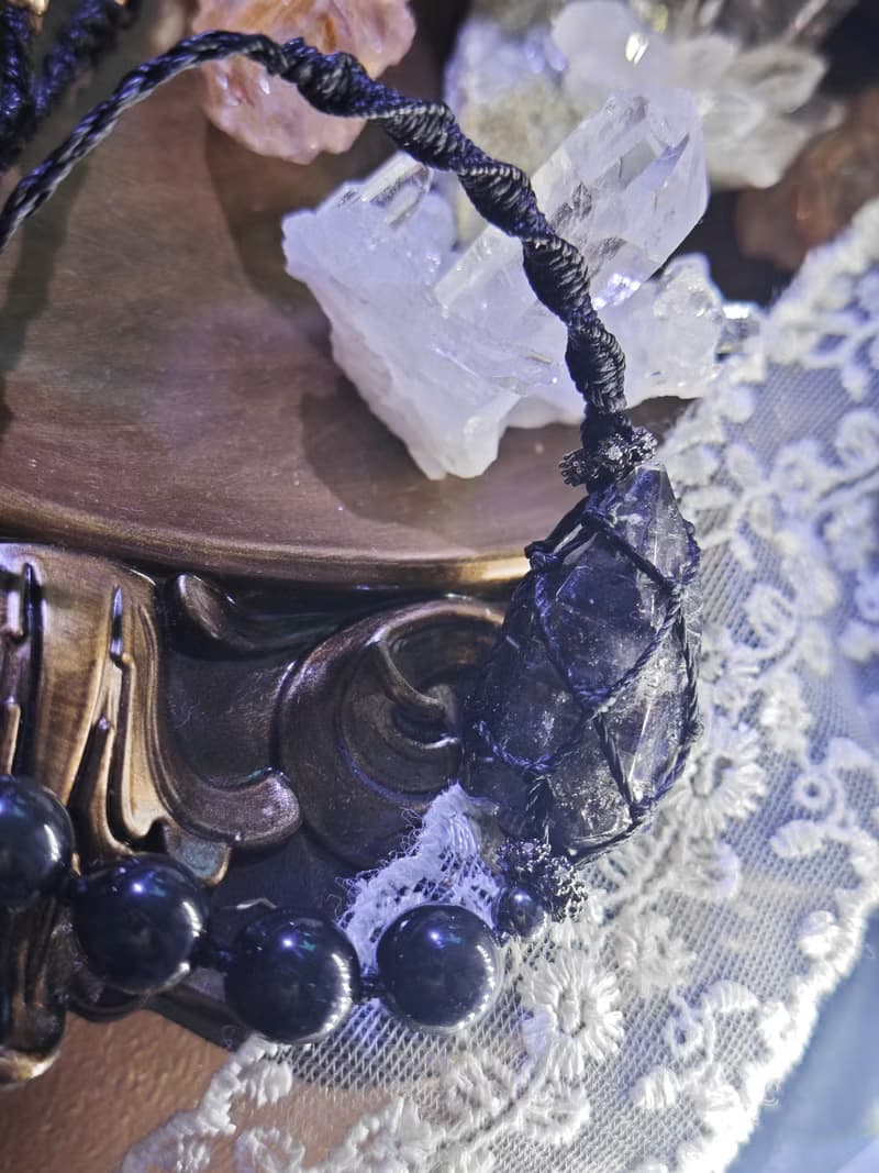 閃靈鑽|彩曜石|macrame 手繩|男女款|編織飾物|手工製作