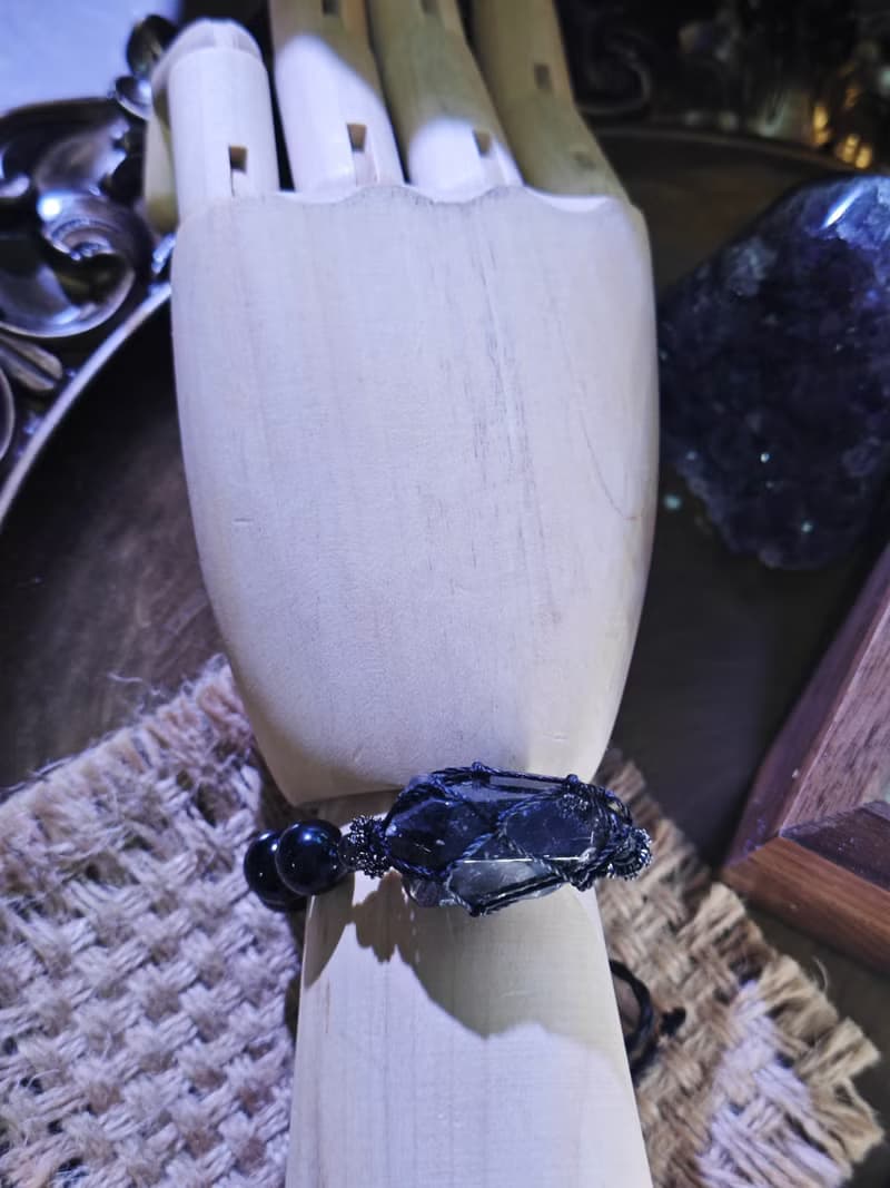 閃靈鑽|彩曜石|macrame 手繩|男女款|編織飾物|手工製作