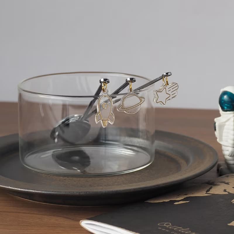 日本高桑金屬 日製宇宙造型垂飾不鏽鋼湯匙-2入-多款可選