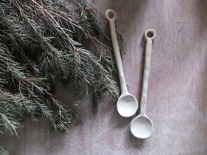 簡單生活 乳白溫潤陶匙