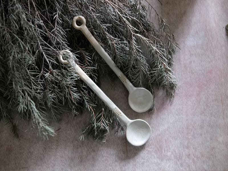 簡單生活 乳白溫潤陶匙