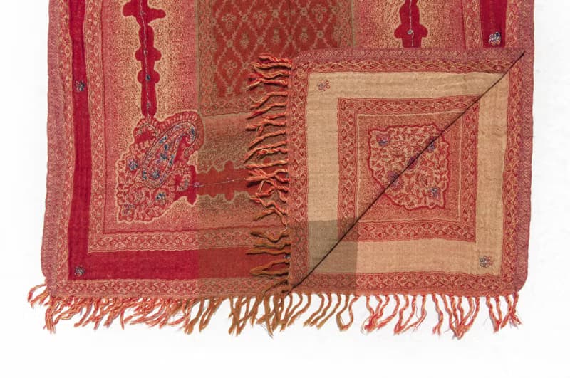 保暖毛毯 水煮羊毛披肩/針織圍巾/刺繡圍巾/羊絨披巾/喀什米爾Cashmere 聖誕節禮物 交換禮物 母親節 父親節-花