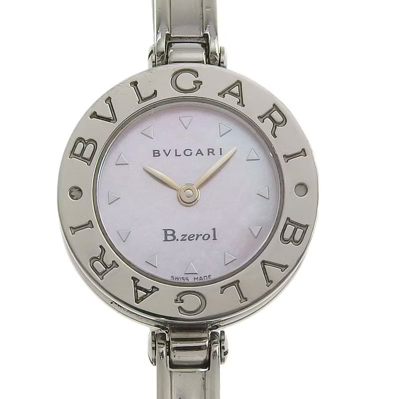 【日本直送】ブルガリ BVLGARI B-ZERO1 腕時計 ビーゼロワン BZ22S SS クオーツ アナログ表示 ピンクシェル文字盤 レディース【中古】