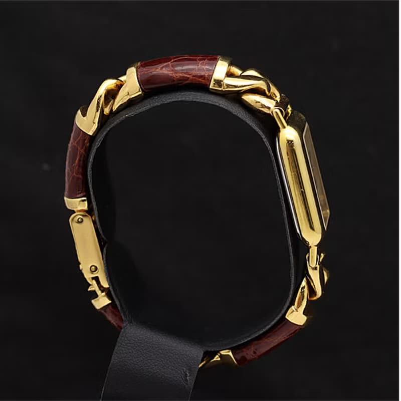 絕版古董錶 Loewe Anagram 中古二手男女裝金屬原木錶帶手錶 腕錶