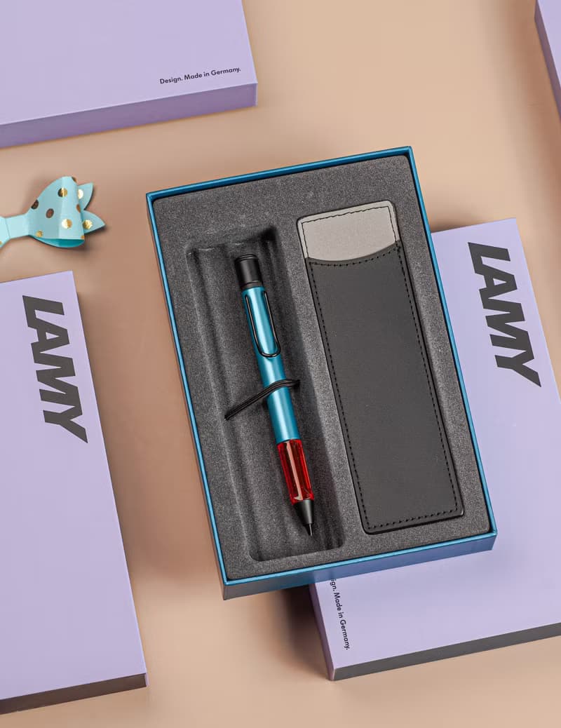【雷雕刻字】LAMY 鋼珠筆 限量單入筆套禮盒 /AL star2025 單寧藍